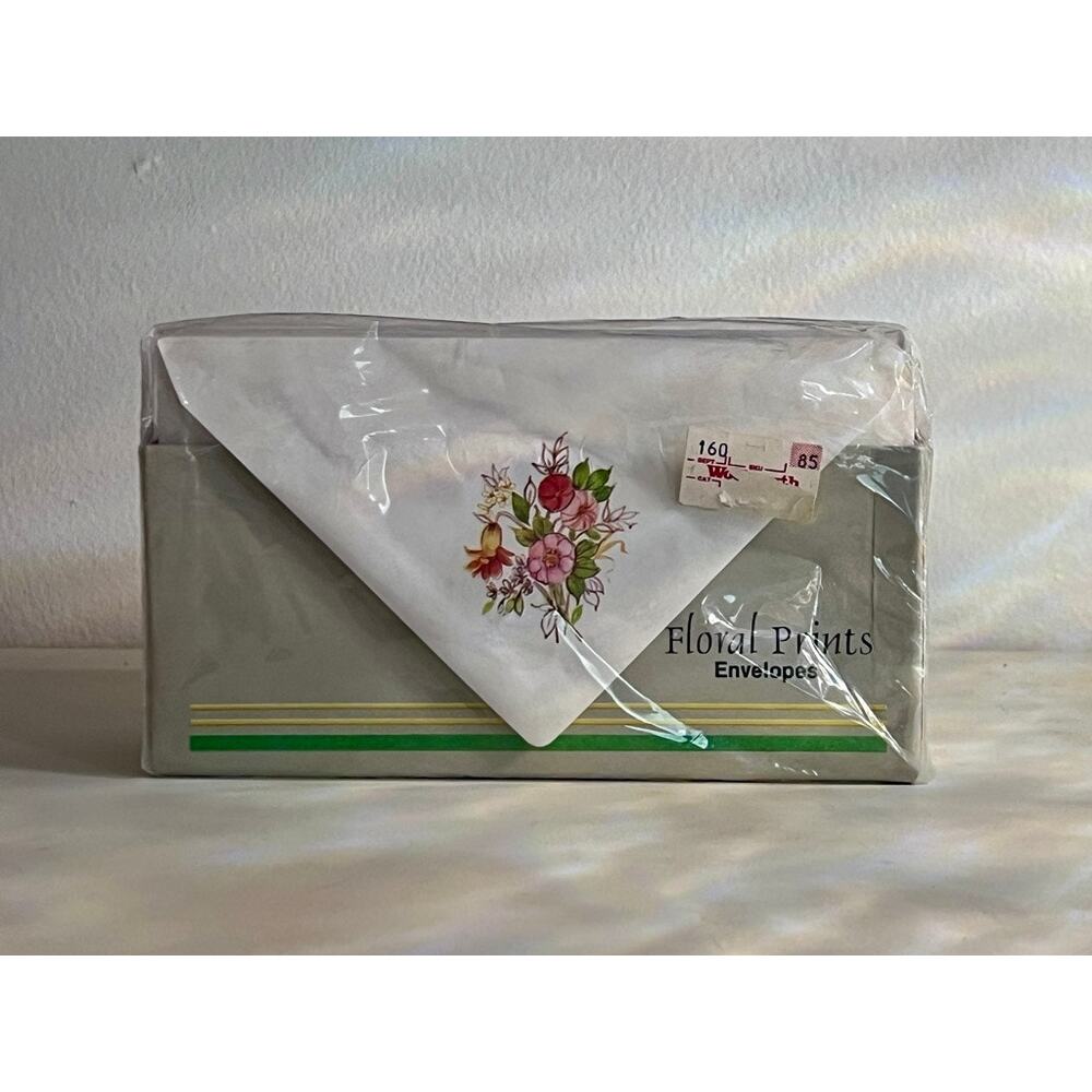 Vintage Floral Print Envelopes NIB New Old Stock 4x6 in 70s 80s Stationary